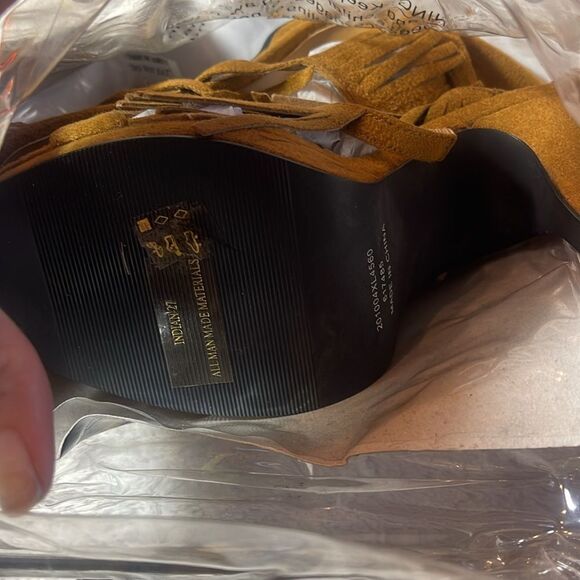 Spirit Halloween fringe heels, brown size 9 NEW - Picture 4 of 5